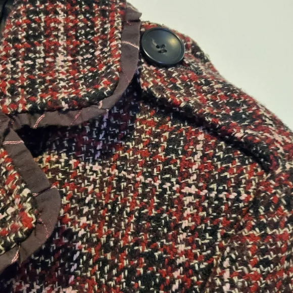 UNITED COLORS OF BENETTON Purple Plaid Jacket US 10 / EU 40 - Picture 3 of 6